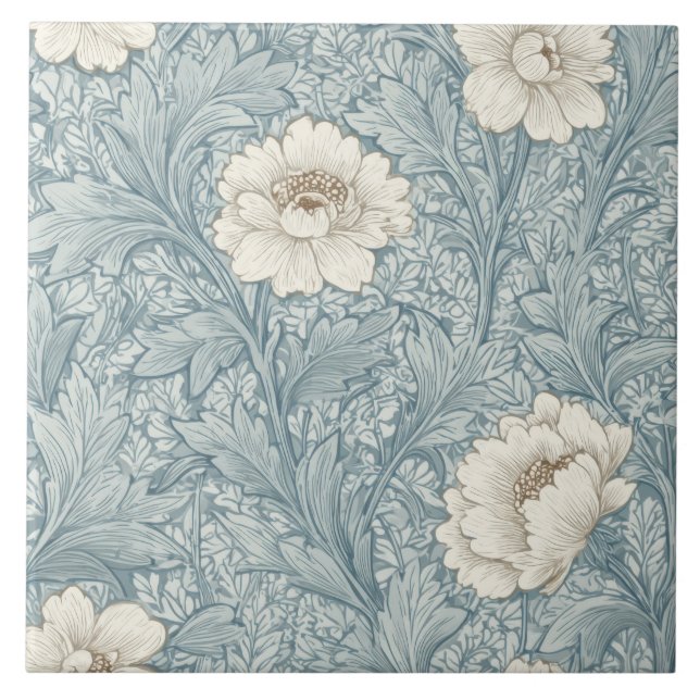Azulejo De Cerâmica Padrão William Morris (Frente)