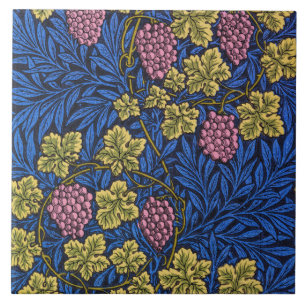 Azulejo De Cerâmica Padrão William Morris Grapevine (Vinhas De Vinho)