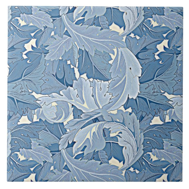 Azulejo De Cerâmica Padrão William Morris, Jardim Flor, (Frente)