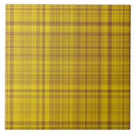 Azulejo De Cerâmica Padrão Xadrez Amarelo Marrom