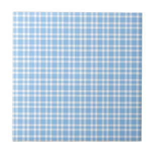 Azulejo De Cerâmica Padrão Xadrez Azul Branco