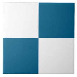 Azulejo De Cerâmica Padrão Xadrez Azul Branco Oceano