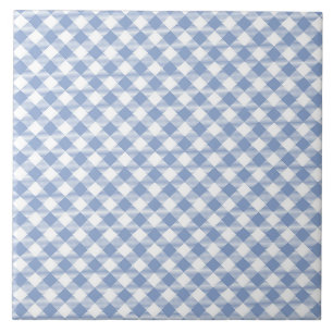 Azulejo De Cerâmica Padrão Xadrez Azul Claro Estampa Xadrez Clássica
