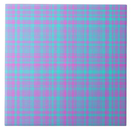 Azulejo De Cerâmica Padrão Xadrez Azul Rosa