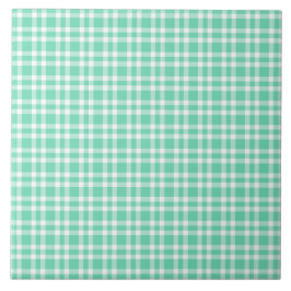 Azulejo De Cerâmica Padrão Xadrez Branco Aquamarine