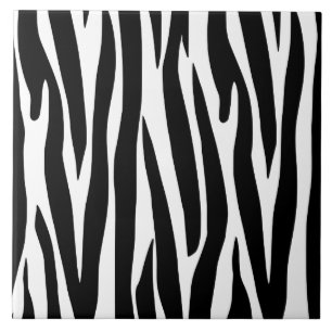 Azulejo De Cerâmica padrão xadrez de zebra legal estampa de animal