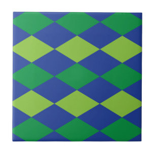 Azulejo De Cerâmica Padrão Xadrez Diamante Verde Lima Verde