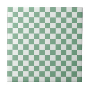 Azulejo De Cerâmica Padrão xadrez nevoeiro de eucalipto