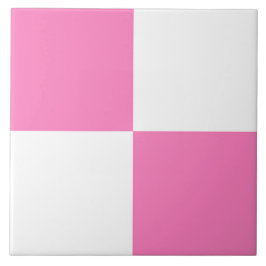 Azulejo De Cerâmica Padrão Xadrez Rosa Branco