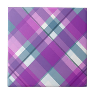 Azulejo De Cerâmica Padrão Xadrez Roxo