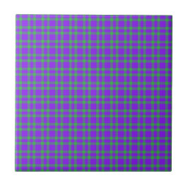 Azulejo De Cerâmica Padrão Xadrez Verde Roxo