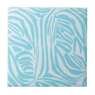 Azulejo De Cerâmica Padrão Zebra Azul