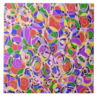 Azulejo De Cerâmica Padrões Abstratos Giratórios Pastel