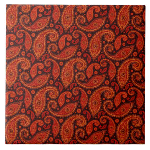 Azulejo De Cerâmica Padrões bonitos de paisley do redemoinho do bown