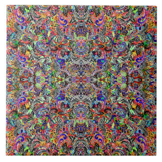 Azulejo De Cerâmica Padrões de flores coloridas mistas fofas