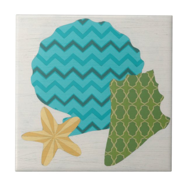 Azulejo De Cerâmica Padrões de Shell II (Frente)