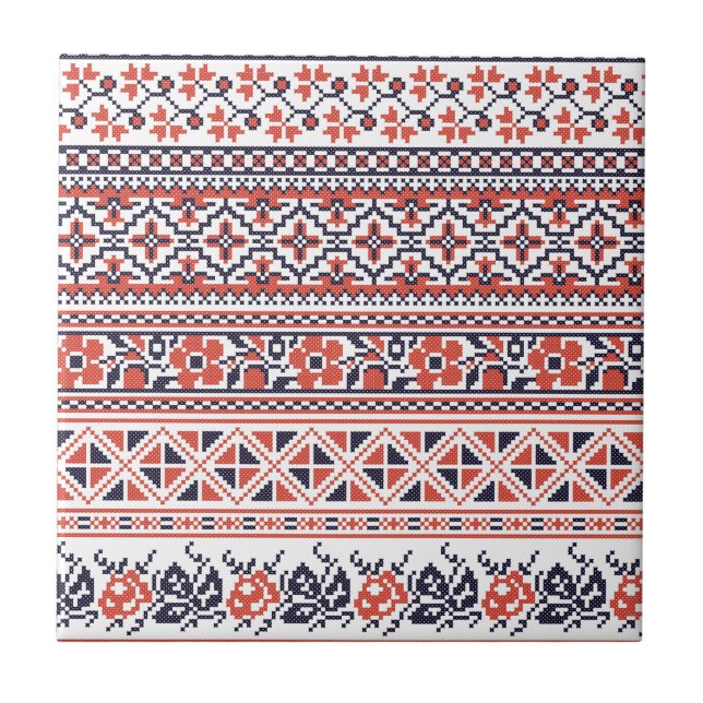 Azulejo De Cerâmica Padrões design (Frente)