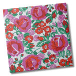 Azulejo De Cerâmica Padrões Farmacocinéticos de Rosa de Botânica Rosa<br><div class="desc">Adicione um monograma ou seu nome para torná-lo mais personalizado! Este vibrante impressão floral captura lindamente a essência da arte moderna, apresentando um desenho dinâmico de cor-de-rosa e rosas vermelhas com sotaques verdes sutis mas marcantes. A paleta colorida apresenta os tons ricos de rosa e vermelho que se misturam harmoniosamente...</div>