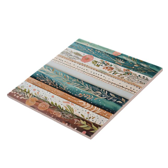Azulejo De Cerâmica Padrões mistos shabby chic (Lateral)