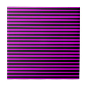Azulejo De Cerâmica Padrões Pretos Cor-de-Rosa Padrão Sem Costura
