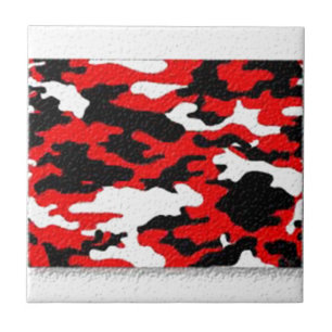 Azulejo De Cerâmica Padrões Vermelhos de Camuflagem