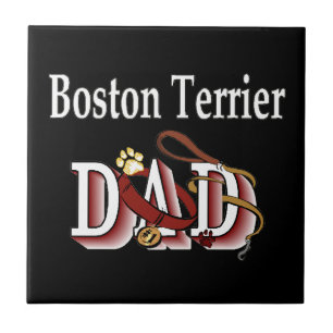 Azulejo De Cerâmica Pai Boston Terrier
