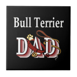 Azulejo De Cerâmica Pai Bull Terrier