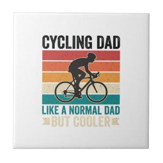 Azulejo De Cerâmica Pai Ciclista Camisa de Pai Ciclista Vintage Design