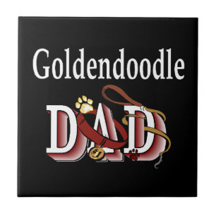 Azulejo De Cerâmica Pai de Goldendoodle