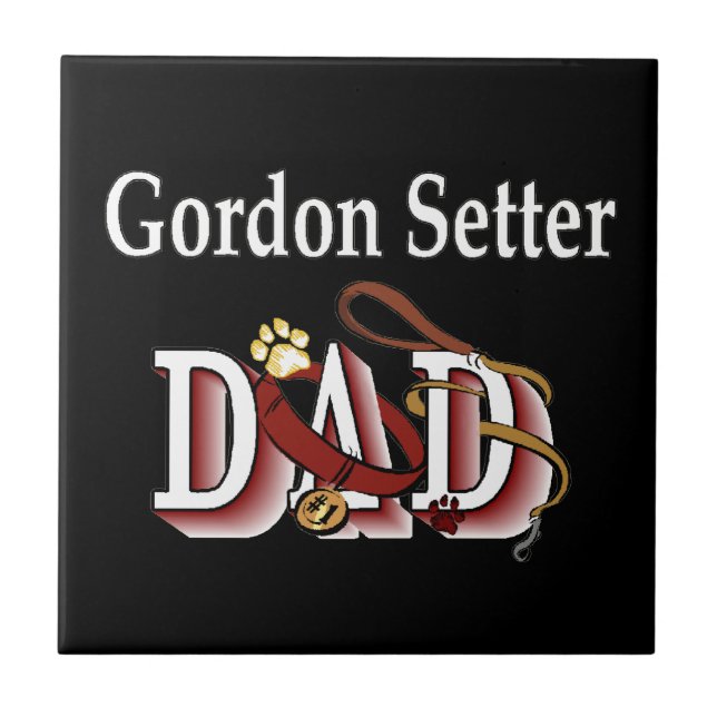 Azulejo De Cerâmica Pai Gordon Setter (Frente)