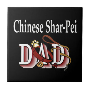 Azulejo De Cerâmica Pai Shar-Pei Chinês