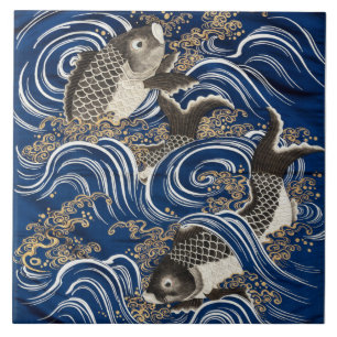 Azulejo De Cerâmica Painel cerâmico de carroças em ondas - Fukusa - Ja