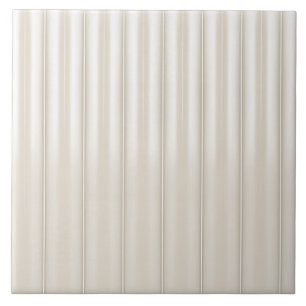 Azulejo De Cerâmica Painel de Parede com Ripas Verticais de Creme Mini