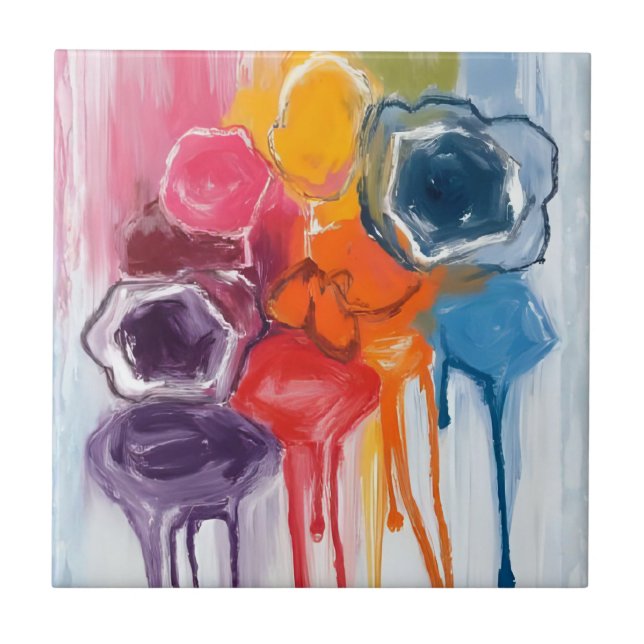 Azulejo De Cerâmica Paint Splatter | Watercolor Artist Painting (Frente)