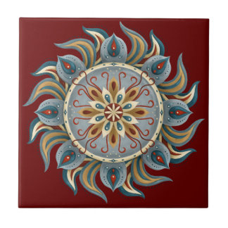 Azulejo De Cerâmica Painterly Mandala