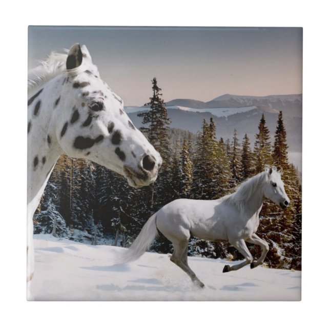 Azulejo De Cerâmica País das maravilhas do inverno (Frente)