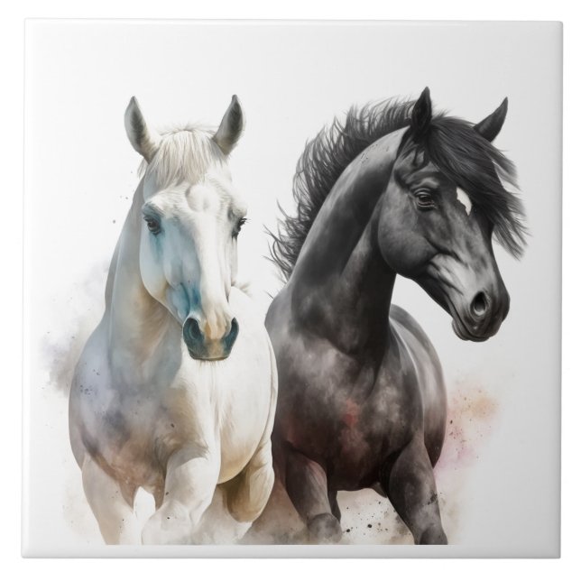 Azulejo De Cerâmica País dos Cavalos Ocidentais (Frente)