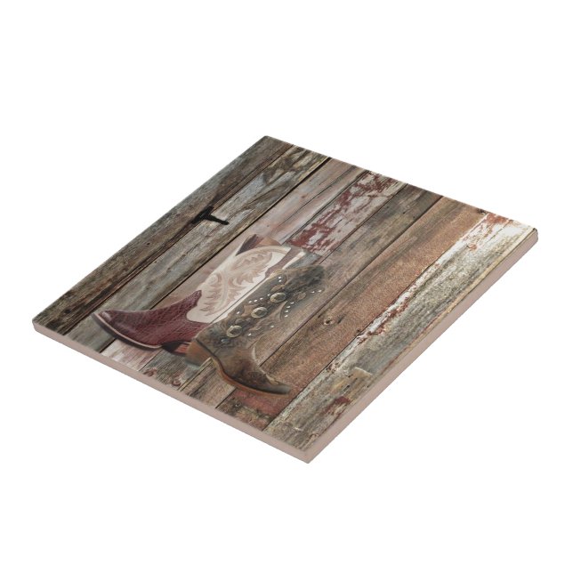 Azulejo De Cerâmica País primitivo de madeira do celeiro Ocidental Boo (Lateral)