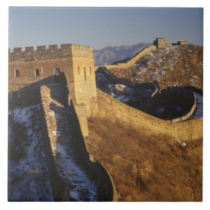 Azulejo De Cerâmica Paisagem da Grande Muralha ao pôr do sol, China