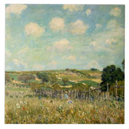 Azulejo De Cerâmica Paisagem de campo (por Alfred Sisley)
