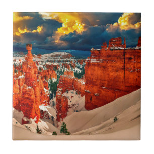 Azulejo De Cerâmica Paisagem de neve Natureza fria inverno