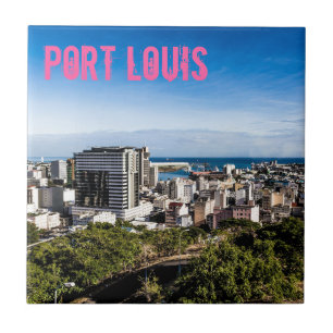 Azulejo De Cerâmica Paisagem de Port Louis Capital das Ilhas Maurícias