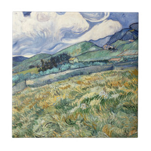 Azulejo De Cerâmica Paisagem de Saint-Rémy por Vincent Van Gogh