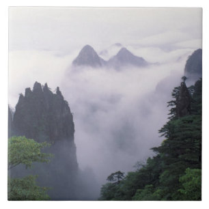 Azulejo De Cerâmica Paisagem do Monte Huangshan (Montanha Amarela) em