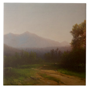 Azulejo De Cerâmica Paisagem do Rio Hudson, c.1860-5 (óleo em canvas)