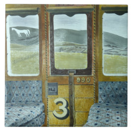 Azulejo De Cerâmica Paisagem do trem (por Eric Ravilious)