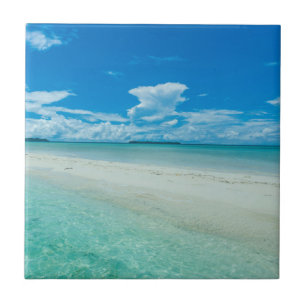 Azulejo De Cerâmica Paisagem marinha tropical azul, Palau