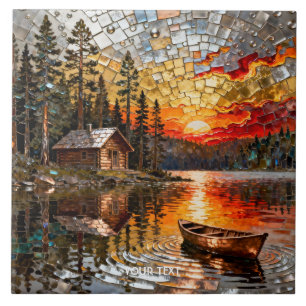 Azulejo De Cerâmica Paisagem Metálica Fantasy Cute Emboscada