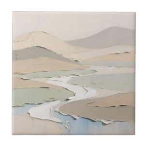 Azulejo De Cerâmica Paisagem Neutra Abstrata