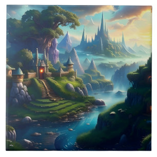 Azulejo De Cerâmica Paisagem Picturesca Dois